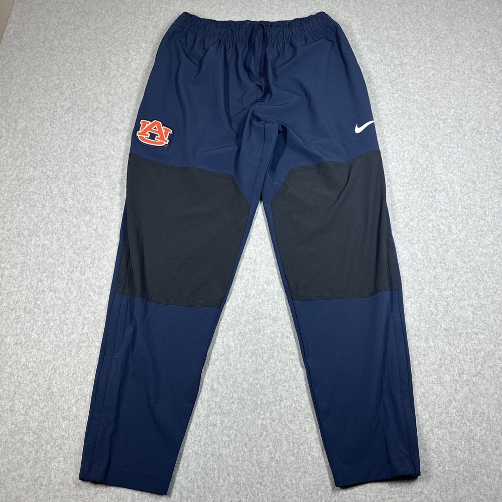 Nike Auburn Tigers 2025 Team Issued On Field Navy Warmup Sideline Pants Medium